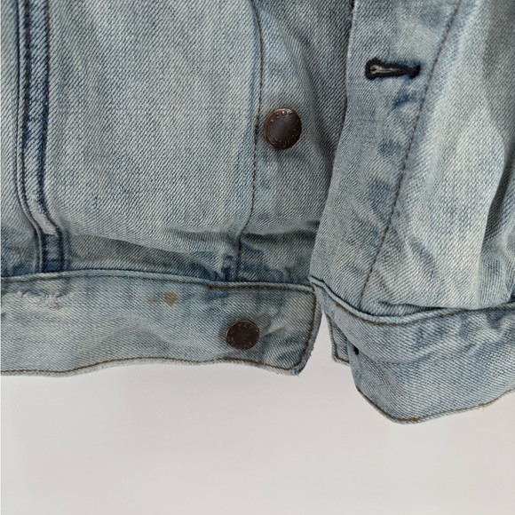 FREE PEOPLE Oversized Denim Jean Jacket size M/ L - Picture 5 of 6